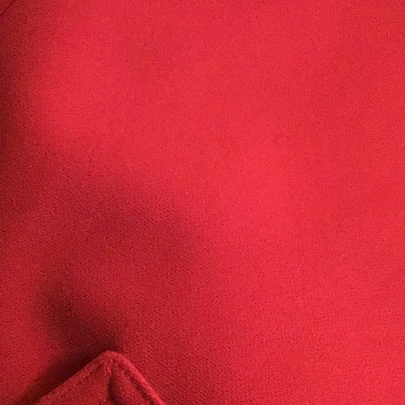 GALLERY PETITE RED TRENCH COAT WITH REMOVABLE BUTTON HOOD SZ PP - Picture 13 of 14